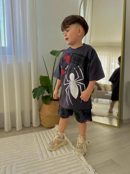 Cg Kids Spiderman Örümcek Adam Erkek Çocuk Şortlu Alt Üst Takım - 3
