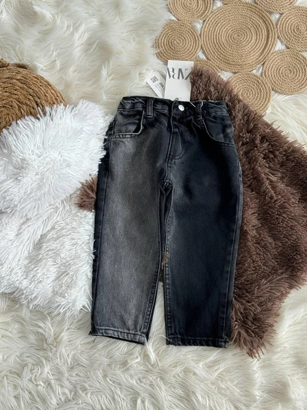 Siyah Jean Pantolon Taşlanmış Erkek Çocuk - 2