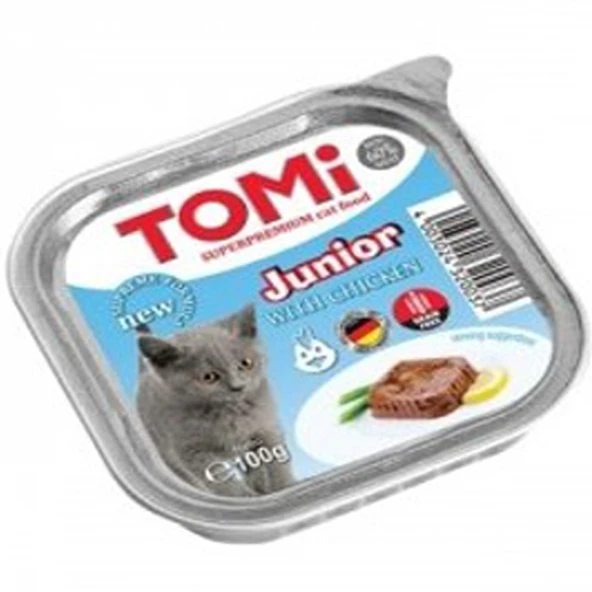 Tomi Yavru Kedi Kümes Hayvanlı Alüminyum Yaş Mama 100gr (pate)