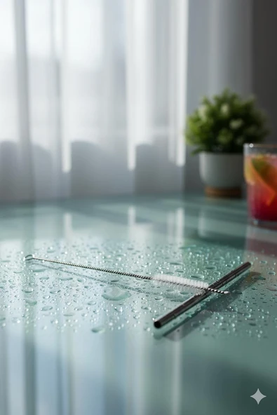 3’lü Paslanmaz Çelik Pipet Temizleme Fırçası Seti - Resim 2