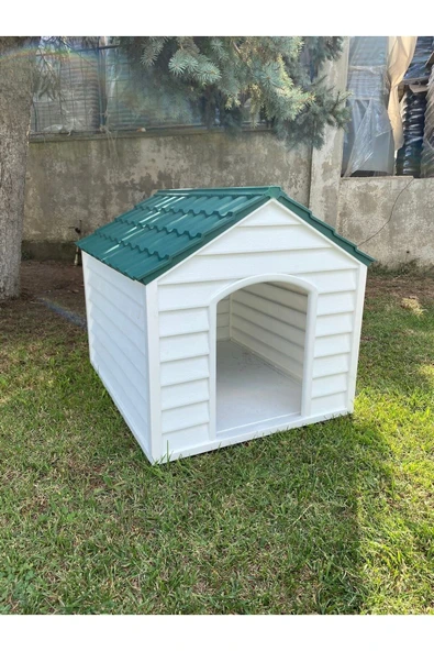 Plastik Pet Kulübesi Dış Mekan Suya Dayanıklı Yeşil Köpek - Resim 6