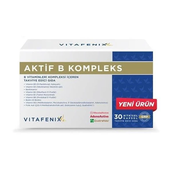 Vitafenix Aktif B Kompleks 30 Bitkisel Kapsül ürün görseli 1