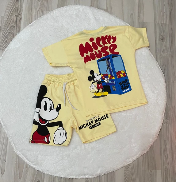 Cg Kids Mickey Mouse Sırt Baskı Detaylı Erkek Çocuk Alt Üst Takım - 3