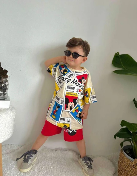 Cg Kids Mickey Mouse Baskılı Erkek Çocuk Alt Üst Takım