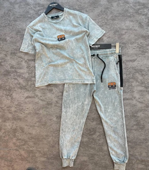 Cg Kids Eksitme Yeşil Enjeksiyon Baskı Bb Basic Alt Eksitme Eşfoman Ince Cep Detay Erkek Çocuk Alt Üst Takım - 2