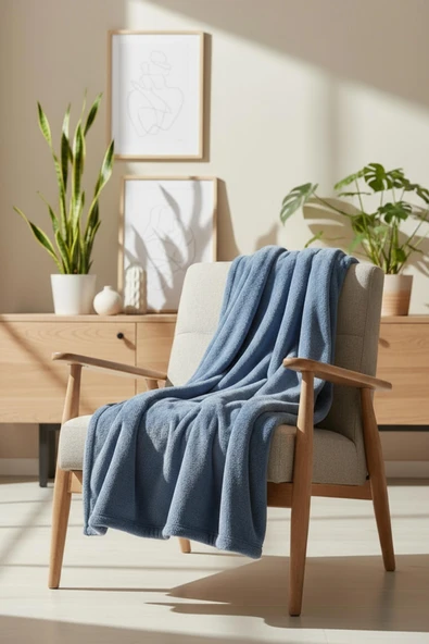 Pufina | Tavşan Tüyü Dokulu Peluş TV Battaniyesi & Koltuk Şalı | 140x190 - 5