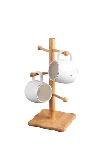 Bambu Kupa Askılığı 16x16x35 cm - Resim 2