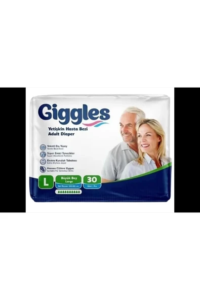 gigless GİGGLES Belbantlı Hasta Bezi. 30 lu Paket. L Beden. 100-150 CM ürün görseli 1