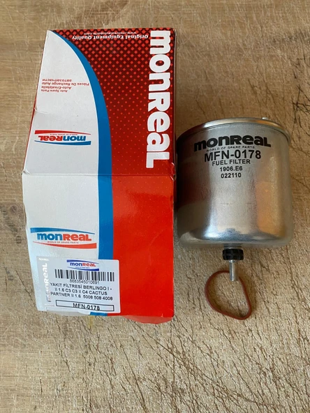 Monreal MFN-0178 Yakıt Filtresi Citroen Peugeot 1.6HDI 1906.E6 1901.97 1611659480 9809721080
