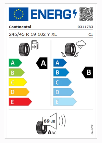 Continental EcoContact 6Q BMW(*) Mercedes(MO) 245/45R19 102Y XL 4x4 Yaz Lastiği (Üretim Yılı: 2025) ürün görseli