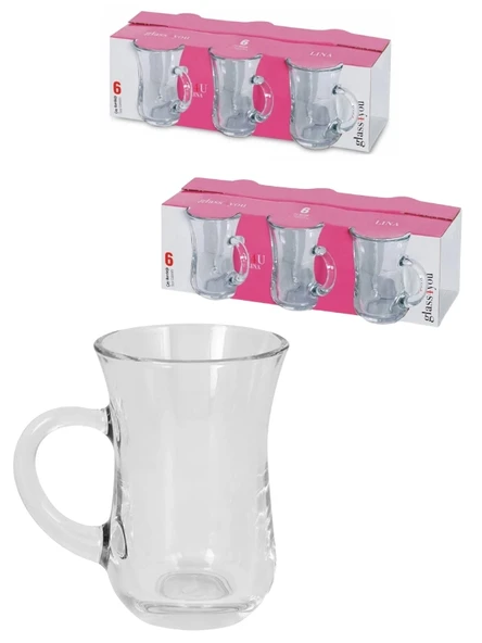 Kulplu Çay Bardağı 12'li Set Paşabahçe Glass you - Resim 2