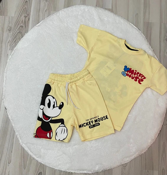 Cg Kids Mickey Mouse Sırt Baskı Detaylı Erkek Çocuk Alt Üst Takım - 5