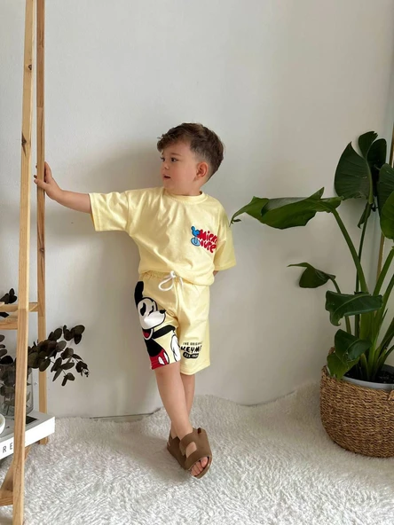 Cg Kids Mickey Mouse Sırt Baskı Detaylı Erkek Çocuk Alt Üst Takım - 2