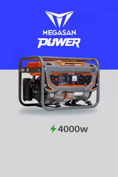 Megasan Power Mpj-4000 4000w 7hp Benzinli Jeneratör Bakır Sargılı - 1