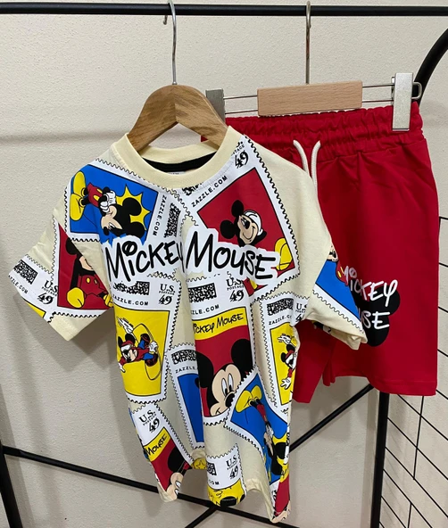 Cg Kids Mickey Mouse Baskılı Erkek Çocuk Alt Üst Takım - 3