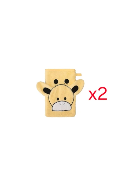 Porland Gıraffe Sarı Havlu Sabunluk 2'li