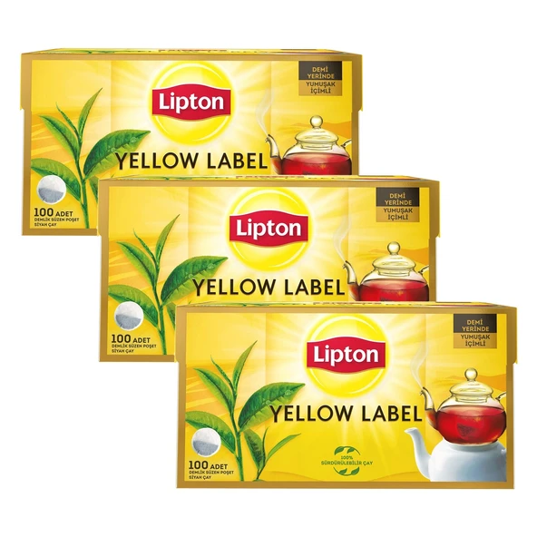 Lipton Yellow Label Demlik Poşet Çay 100'lü x 3 Adet ürün görseli 1