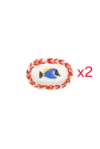 Porland Coralline 2'li Kayık Tabak 24cm ürün görseli 1