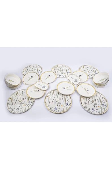 Porland Botanical (desen3) Yemek Takımı 6 Kişilik 20 Parça - 2