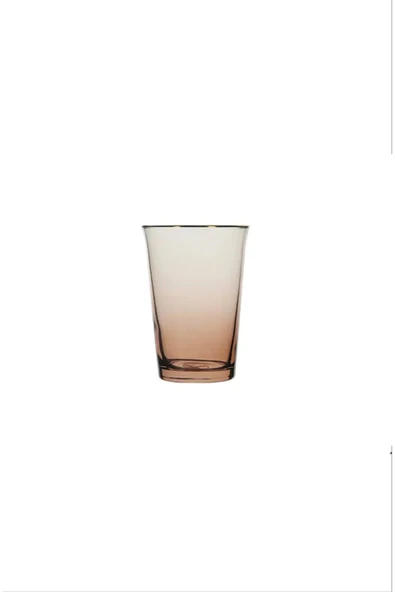 Porland Amber Altın Yaldızlı Ayaksız 2'li Su Bardağı 290 cc - 2