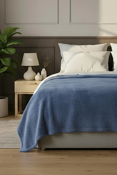 Pufina | Çift Kişilik Tavşan Tüyü Dokulu Peluş Battaniye & Yatak Örtüsü | 200x220 - 8