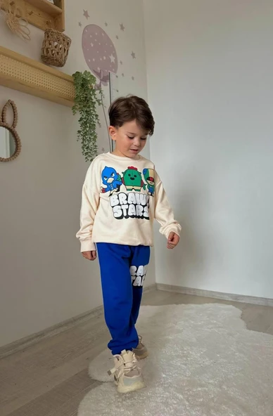 Cg Kids Brawl Stars Erkek Çocuk Takım 3 Iplik Süper Kalite - 2