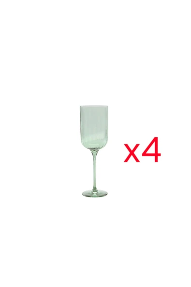 Porland Mose 4'lü Yeşil Kadeh 350cc ürün görseli 1