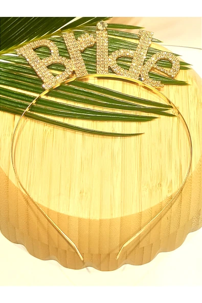 Monalisa Home Taşlı BRİDE Yazılı Gelin Taçı