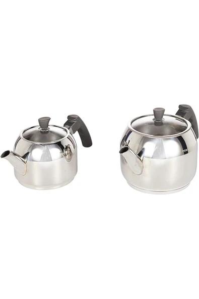 Porland Piramit Çelik Çaydanlık Takımı MessinaAntrasit - 3