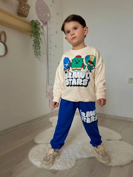 Cg Kids Brawl Stars Erkek Çocuk Takım 3 Iplik Süper Kalite - 3