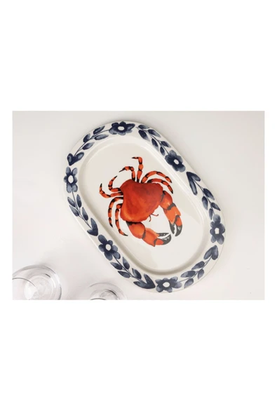 Porland Coralline Kayık Tabak 32cm