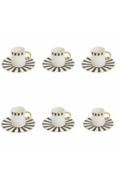 Porland Porselen 6’lı Palms Kahve Fincan Takımı ürün görseli 1