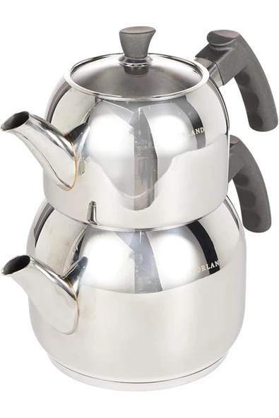 Porland Piramit Çelik Çaydanlık Takımı  MessinaAntrasit - 2