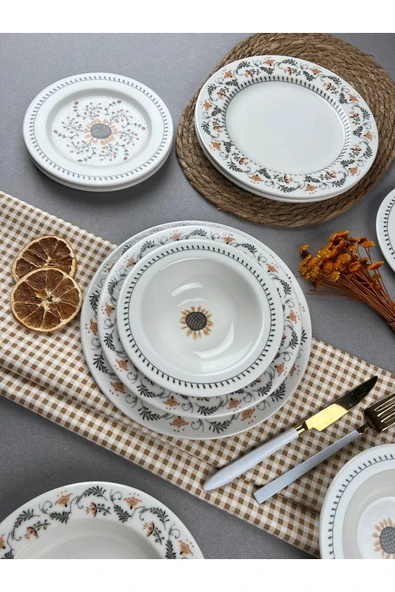 PORSER Sunflower Yemek Takımı 6 Kişilik 24 Parça BNS24YKPRS1061 ürün görseli 1