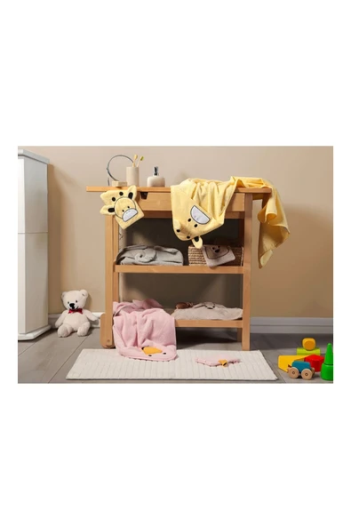 Porland Elephant Kapüşonlu Gri Çocuk Havlu 100x100 - 4