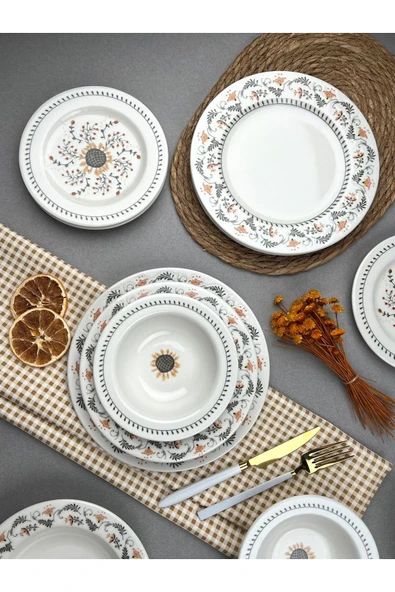 PORSER Sunflower Yemek Takımı 6 Kişilik 24 Parça BNS24YKPRS1061 - Resim 4