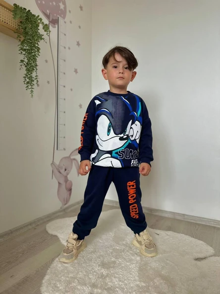 Cg Kids Sonic 3 Iplik Erkek Çocuk Alt Üst Süper Tarz Takım - 2
