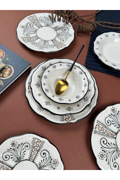 PORSER Helen Yemek Takımı 6 Kişilik 24 Parça FLY24YKPRS1058 - 5