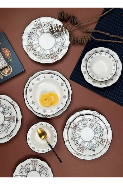 PORSER Helen Yemek Takımı 6 Kişilik 24 Parça FLY24YKPRS1058