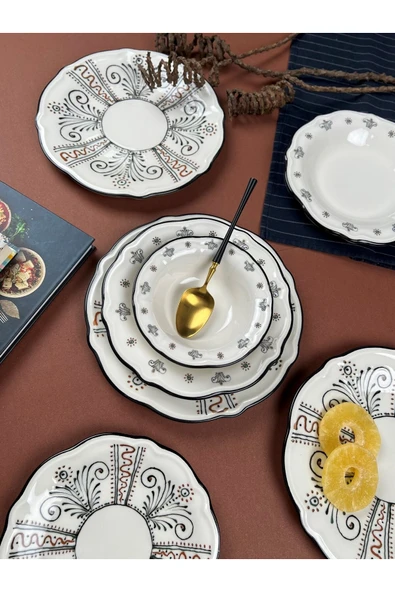 PORSER Helen Yemek Takımı 6 Kişilik 24 Parça FLY24YKPRS1058 - 3