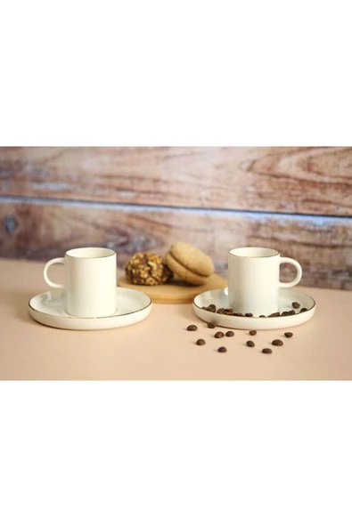 Porland Chopin Altın Yaldız Kahve Takımı 8 Parça 04alm006987 ürün görseli 1