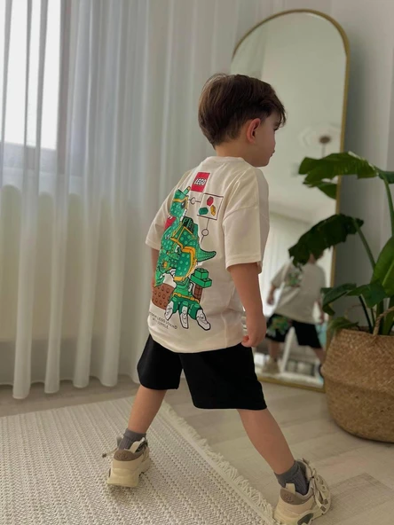 Cg Kids LEGO Dinazor Erkek Çocuk Şortlu Alt Üst Takım