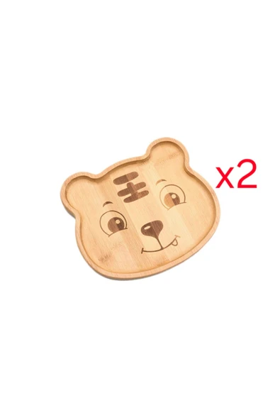 Porland Bambu Ayıcık Mama Tabağı 2'li