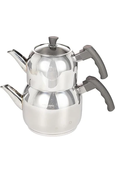 Porland Piramit Çelik Çaydanlık Takımı MessinaAntrasit