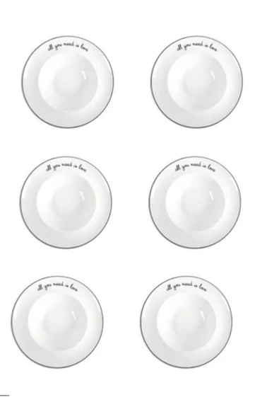 Porland Hope 6'lı Çukur Makarna Tabak 26cm 04lfh000427