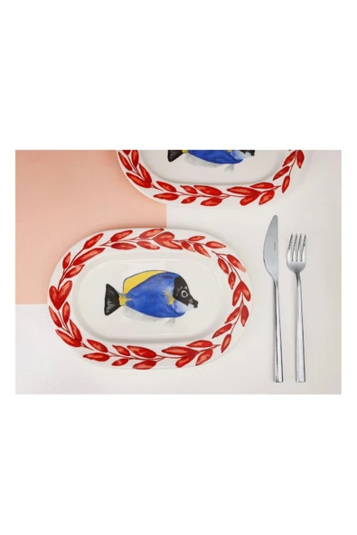 Porland Coralline Kayık Tabak 24cm ürün görseli 1