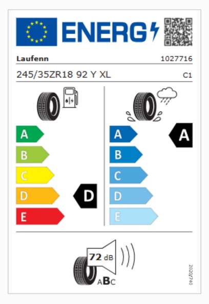 Laufenn 245/35R18 XL 92Y Z FIT EQ LK03  Otomobil Yaz Lastiği (Üretim Yılı: 2024) ürün görseli