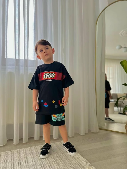 Cg Kids LEGO Car Arabalar Erkek Çocuk Şortlu Alt Üst Takım - 2