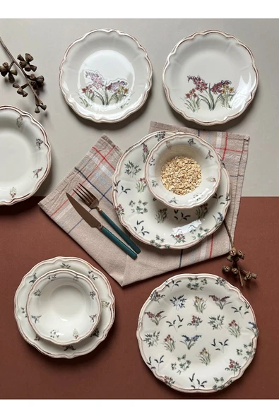PORSER Amber Yemek Takımı 6 Kişilik 24 Parça FLY24YKPRS1056 - Resim 4