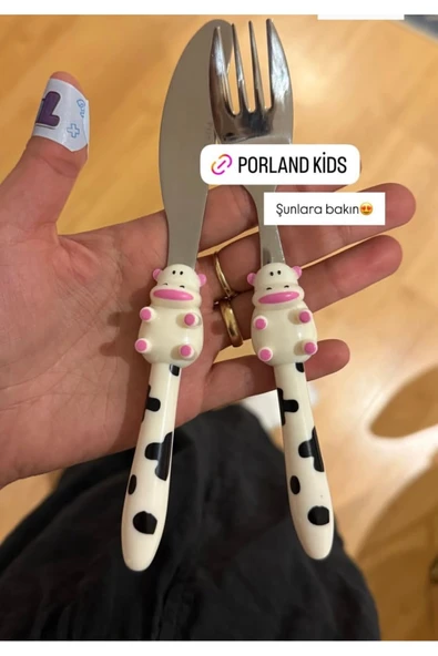 Porland Mini Cow Çocuk Çatal Bıçak Takımı - 2